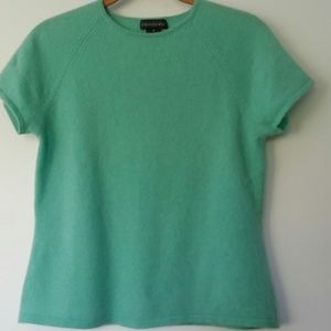 100% Cashmere short sleeve pullover